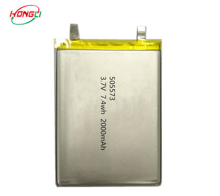 China Las certificaciones recargables de la batería 2000mAh 505573 ROHS del polímero de litio 3.7v aprobaron fábrica